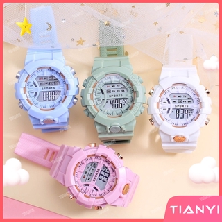 Reloj digital Sweet Korea Fashion Caucho Deportes Reloj impermeable Mujeres / Hombres / Niños Reloj Color caramelo