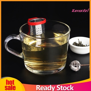 <xavexbxl> infusores de té de malla fina diseño separado de acero inoxidable hoja suelta té snap colador de té para cocina