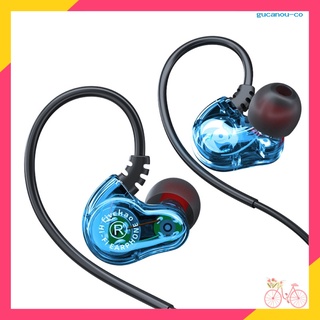 [guc] auriculares universales con cable de 3,5 mm para colgar orejas graves pesadas música deporte auriculares con micrófono
