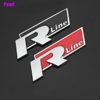 {[Pearl]} Etiqueta engomada del emblema de la línea Rline R-Line del coche para Vw Cc Gti Passat