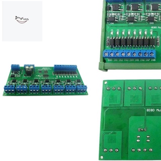 6-25V 8 aislado DIN35 UART RS485 MOSFET ule bus RTU tablero de interruptor para relé PLC LED PTZ, con caja de riel C45
