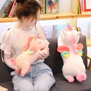 Lindo unicornio forma animales peluche juguetes suave arco iris ángel unicornio relleno almohada regalo para niños (6)
