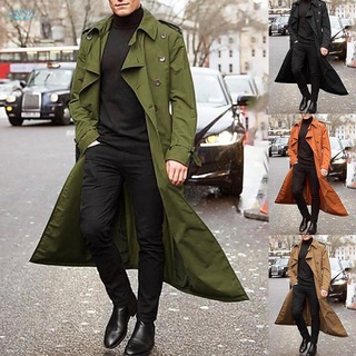 Abrigo abrigo Vintage doble botonadura chaqueta larga Trench suelta moda