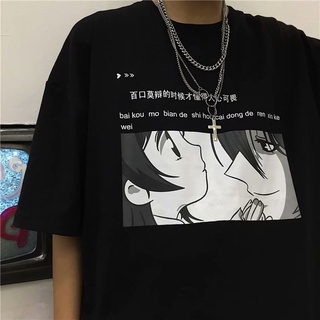 camiseta de manga corta corea ins con el mismo verano nuevo estilo harajuku carácter impresión suelta pareja media manga tops para hombres y mujeres