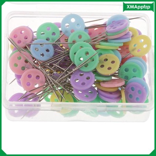 100 piezas botones alfileres de cabeza alfileres de patchwork alfileres de costura para artesanas (5)