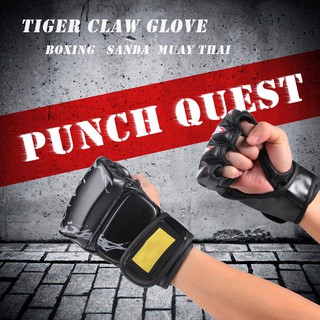 Guantes de medio dedo MMA entrenamiento de boxeo boxeo Sparring guantes