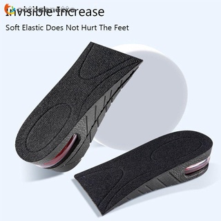 OCTOGENETTE Men Elevator Shoes Cushion Unisex Half Insoles Height Increase Insoles Heighten Sneakers Shock Absorption Breathable Heel Insert