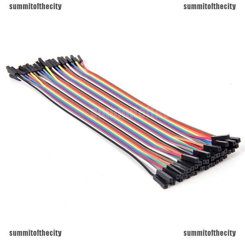 Sum: Cable de puente de alambre Dupont de 10 cm hembra a hembra, Arduino, tabla de pan (1)