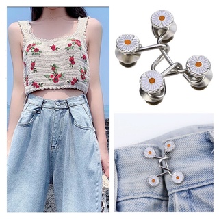 [Abbas] Artefacto de colección de cintura, Jeans desmontables sin clavos, ajuste de cintura, cambio grande, pequeño botón Universal de botón de estilo fijo