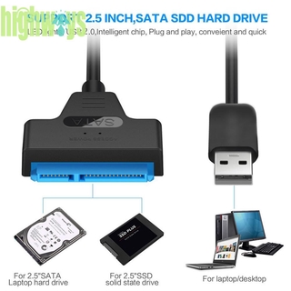 hig USB 2.0 a SATA 22Pin Cable adaptador de Cable convertidor de Cable para disco duro SATA Notebook (5)