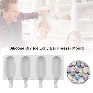 confiable 4 rejillas de helado moldes fabricantes de silicona diy helado lolly barra congelador moldes