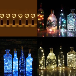 Spl 15/20 LED botella de vino corcho luces de alambre plateado para boda Festival decoración de fiesta (3)