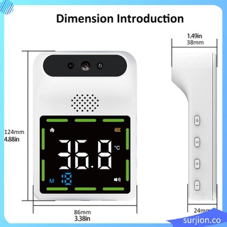 termómetro de frente infrarrojo montado en la pared portátil sin contacto termómetro (5)