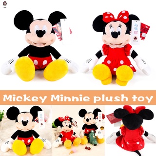 Muñeca de peluche Disney Mickey y Minnie Mouse de 22 cm/juguete de peluche suave navidad para niños