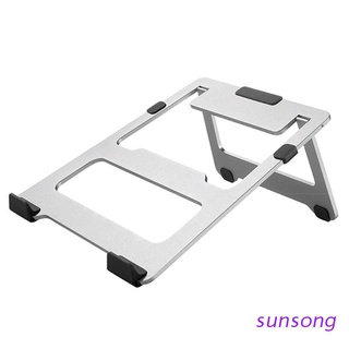 sunsong aleación de aluminio plegable portátil portátil ordenador portátil hueco base de enfriamiento soporte de disipación de calor soporte ajustable