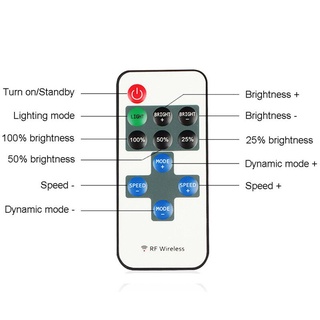 Gbkof tira de led de un solo color dimmer RF inalámbrico controlador remoto para 3528 2835 5050 5630 5730 led cinta 2Pin monocromo tira de luz (3)