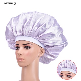 owincg extra grande satén dormir gorra impermeable gorro de ducha mujeres tratamiento cabello sombrero co
