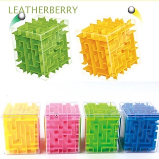 LEATHERBERRY nuevos juguetes educativos 3D laberinto bola infantil inteligencia desarrollo rompecabezas mágico giratorio cubo laberinto bola rodante/Multicolor (1)