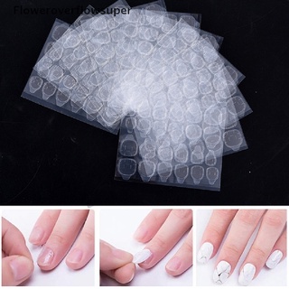 fsco 10 hojas diy manicura doble cara adhesiva cinta adhesiva pegamento pegatinas arte de uñas nuevo