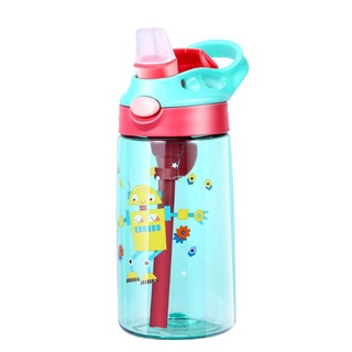 ove 480ml creativo de dibujos animados bebé niños tazas de alimentación con pajitas tazas a prueba de fugas botellas de agua al aire libre portátil tazas de los niños (7)