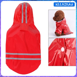 [kllxzrau] Dog Pet ligero botón Para perro/funda Para lluvia/cubierta De lluvia con botón ajustable/ropa Para mascotas/ropa Para mascotas (5)