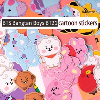 Haircare 1 Set Decals Cartoon Kpop Bangtan Boys Pattern Self-Adhesive PVC Laptop Luggage Sticker for Traveling (1)