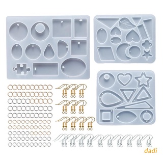 dadi 1 juego de moldes de resina epoxi de cristal diy manualidades joyería fundición kit de herramientas pendientes colgante molde de silicona