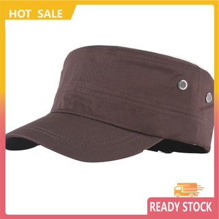 mn moda hombres color sólido plano pico gorra al aire libre protección solar sombrero de béisbol