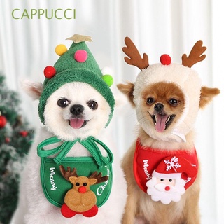 cappucci teddy/francés bandana santa sombrero pomeranian pet ropa mascota sombrero de navidad para pequeño mediano grande perro gato otoño baberos saliva toalla decoración bulldog mascota triángulo bufanda