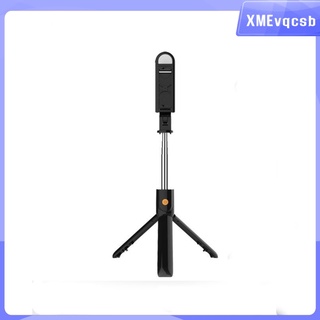 palo selfie bluetooth con luz de relleno extensible plegable trípode barra negro