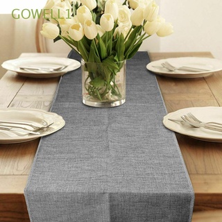 gowell1 natural camino de mesa arpillera cubierta de mesa mantel restaurante fiesta de boda imitado yute vintage decoración del hogar