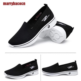 [Marrb] zapatillas de deporte para mujer comodidad deslizamiento en mocasines de punto Casual zapatos de caminar RRY
