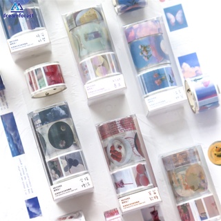Df 3 pzs/Set de cintas Washi de PVC DIY Scrapbooking diario decoración cinta de enmascaramiento con paisajes patrones suministros escolares