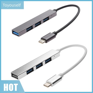 (TS) Mini concentrador USB-C tipo C a 4 puertos USB HUB OTG adaptador divisor convertidor