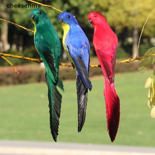 [cheesenm] 2020 Nuevo 20 Cm Lindo Colorido Loros Artificiales Pájaro Decoración Del Hogar Suministros De Jardín .