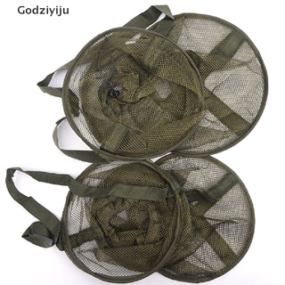 Godziyiju red de pesca portátil redonda plegable peces camarones jaula de malla fundición red trampa de pesca MY (4)