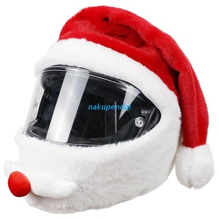 nak cubierta de casco de navidad sombrero de motocicleta divertido santa claus protección capucha para cascos adultos protección al aire libre regalo de navidad