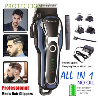 Juego profesional De barbero/peine para el cabello con pantalla LCD PROTECCION inalámbrica guía De largo