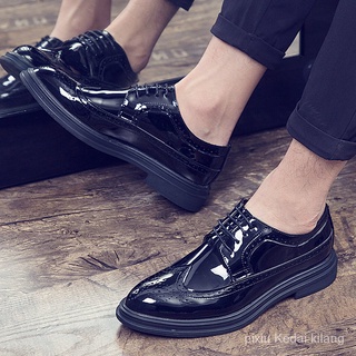 Los hombres de la moda de cuero Formal zapato de oficina zapatos de trabajo de gran tamaño de cuero zapatos de negocios para los hombres 712D