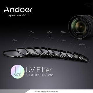 ANDOER Protector de lente de filtro ultravioleta UV de 58 mm para cámara DSLR Canon Nikon (9)