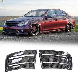 Car Carbon Fiber Air Vent Duct Cover Side Air Insert Vent Cover Trim Cover Sticker for Mercedes Benz W204 C63 AMG 08-11
