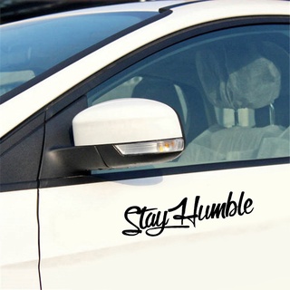 stay humble pegatina de carreras coche cuerpo ventana mascota calcomanía simple letra decoración (2)