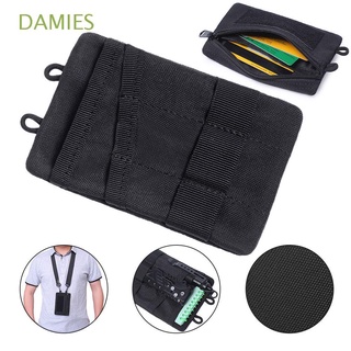 DAMIES Durable Belt Bag Camping Coin Purse Waist Bag Zipper Pouch Travel Nylon Waterproof with Shoulder Belt Running Fanny Pack/Multicolor