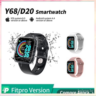 Smartwatch Bluetooth Monitor Inteligente Fitness relógio Ios & Android 1.44 Polegadas Fitpro Y68/D20