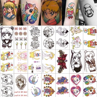 Bliss11 tatuaje temporal De larga duración impermeable De dibujos animados Sailor Moon (1)