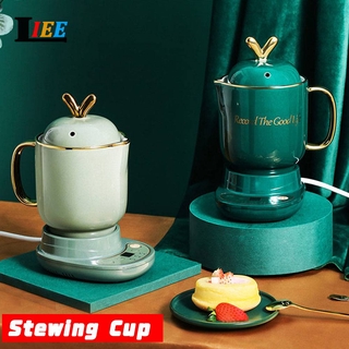 Eléctrico estofado de calefacción taza de salud olla multifuncional tetera pequeña oficina hogar gachas automáticas de té sopa de cocina taza de vidrio