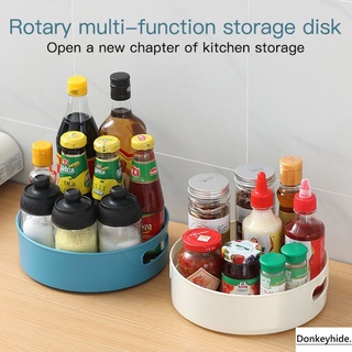 360 Rotating Tray Kitchen Storage Containers for Spice Jar Snack Tray Bathroom Storage Box Non Slip Cosmetics Organizer DO