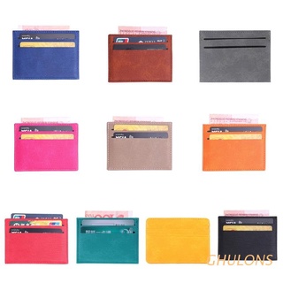 ghulons colorido cuero banco titular de la tarjeta cartera delgada tarjeta de crédito cubierta de la bolsa