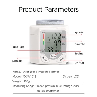Medidor De Presión Arterial Portátil Digital Para Muñeca BP Monitor De Salud Esfigmomanómetro (7)