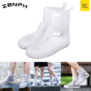 ^^ Zaofeng botas de lluvia al aire libre zapatos de lluvia cubierta transparente zapatos de lluvia impermeable antideslizante botas antideslizantes regalos para hombres mujeres niños (1)